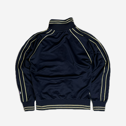 Navy Gold Champion Logo Track Jacket