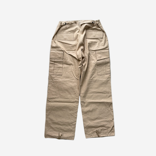 Beige Military Cargo Pants