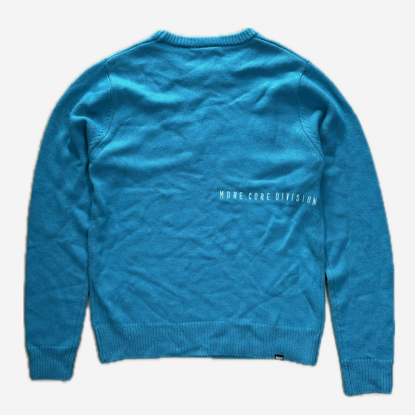 Turquoise Graphic Crewneck Knit Sweater