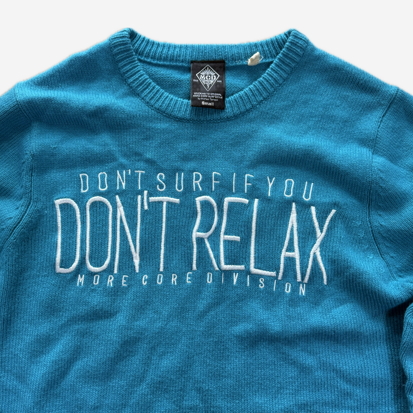 Turquoise Graphic Crewneck Knit Sweater