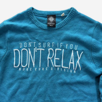 Turquoise Graphic Crewneck Knit Sweater