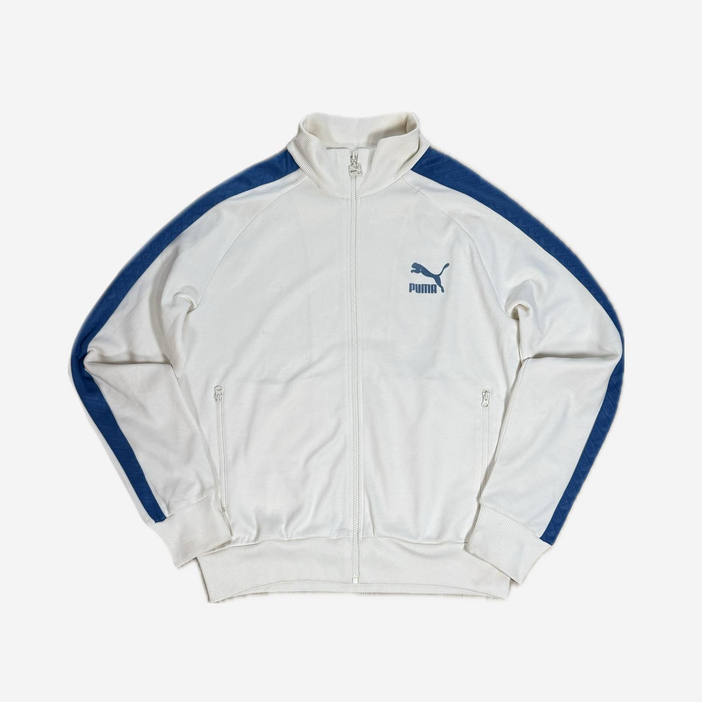 White Puma Blue Panel Track Jacket