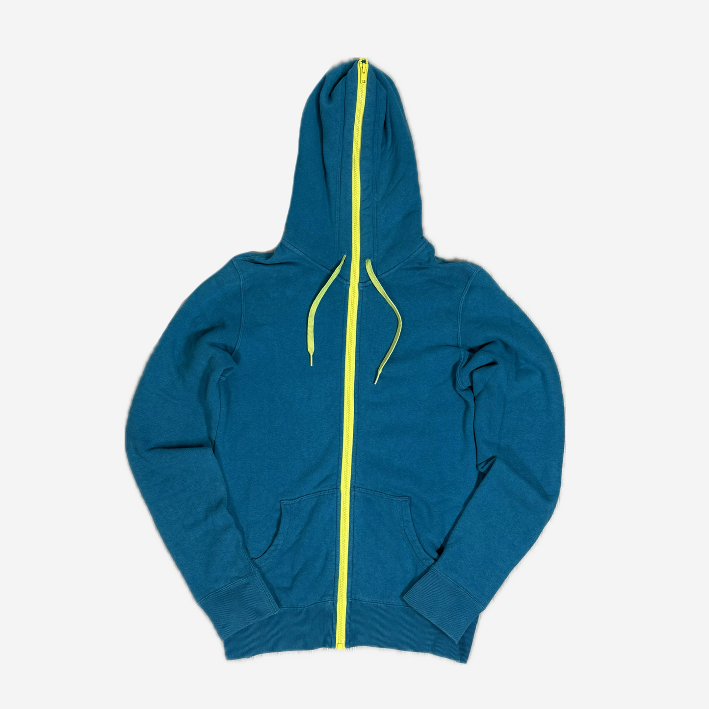 Teal Neon Zip-Up Hoodie
