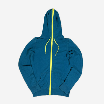 Teal Neon Zip-Up Hoodie