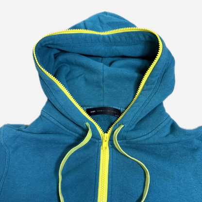 Teal Neon Zip-Up Hoodie