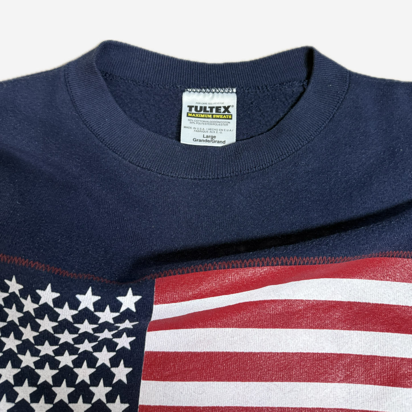 Navy USA Flag Illinois Graphic Sweatshirt