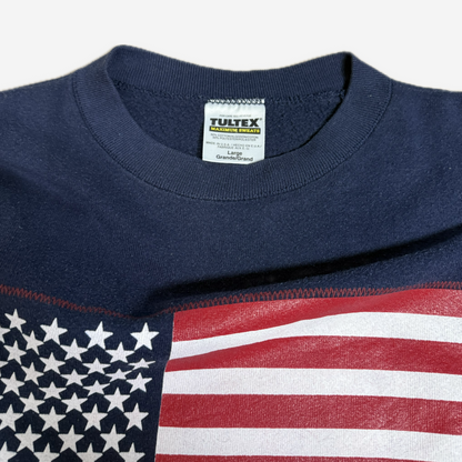 Navy USA Flag Illinois Graphic Sweatshirt