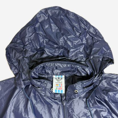 90s Adidas Navy Stripe Nylon Track Jacket