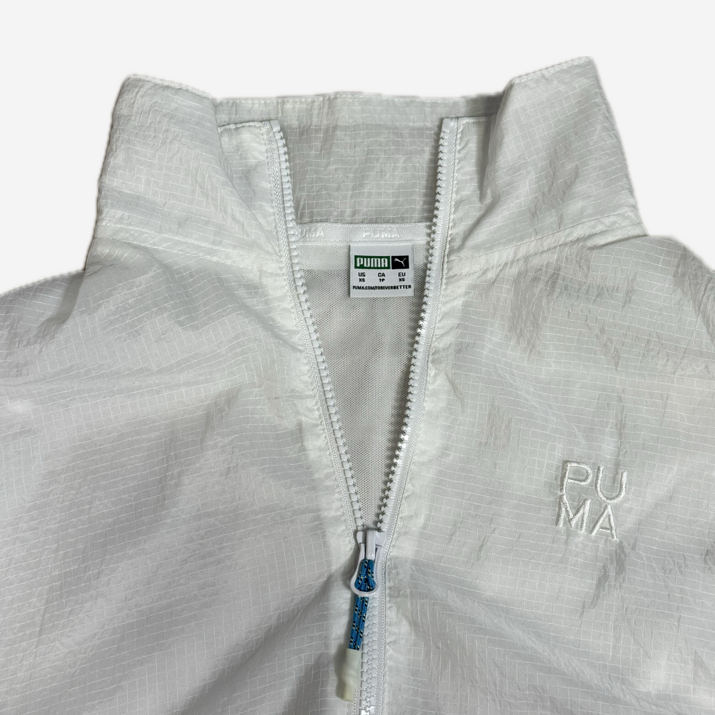 Puma White Cropped Nylon Jacket