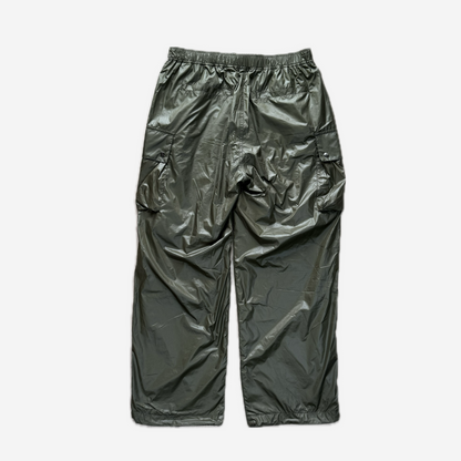 Olive Nylon Cargo Pants